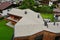 Aerial view with buildings architecture of Kitzbuhel town