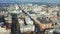 Aerial view of buildings in the center of Kiev, cityscape in the autumn. Panoramic wide shot