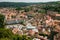 Aerial view of buildings in the Sighisoara city