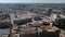 Aerial view of the buildings and streets from the roof point of The Papal Basilica of St. Peter in Vatican city, Italy