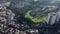 Aerial view of buildings on a sunny day in Santa Fe, Mexico City