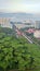 Aerial view Bukit Gombak MRT trains