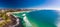 Aerial view of Burleigh Heads - a famous surfing beach suburb on the Gold Coast, Australia