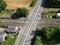 aerial view of Burton Agnes railway station, East Yorkshire