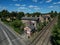 aerial view of Burton Agnes railway station, East Yorkshire