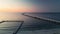 Aerial view of Busselton Jetty at sunset, Western Australia