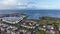 Aerial view of the bustling coastal city of Ardrossan, Scotland.