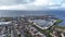 Aerial view of the bustling coastal city of Ardrossan, Scotland.