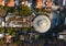 Aerial view of the bustling commercial block Wuhan Tiandi in Wuhan, China