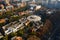 Aerial view of the bustling commercial block Wuhan Tiandi in Wuhan, China