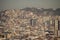 Aerial view of a bustling metropolitan area of Barcelona, Spain.