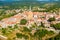 Aerial view of Buzet town in Croatia