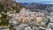 Aerial View of Cadegliano Viconago in winter, is a small village located above Ponte Tresa in the province of Varese.