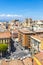 Aerial view of Cagliari old town, Sardinia, Italy