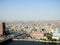 Aerial view of Cairo city, Panoramic view and the skyline of the city with the river Nile, skyscrapers, modern buildings