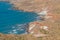 Aerial view of Cala Don Manueal and Cala Raja at Cabo de Gata natural park in Spain