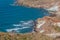 Aerial view of Cala Don Manueal and Cala Raja at Cabo de Gata natural park in Spain