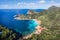 Aerial view of Cala Saladeta, Ibiza