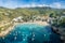 Aerial view of Cala Vadella, Ibiza