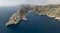 Aerial view of Calanques National Park on the southern coast of France