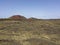 Aerial view Caldera Colorada, Lanzarote, Canary Islands, Spain, Europe