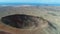Aerial View, Calderon Hondo Volcano, Canary, Spain, Fuerteventura, Beautiful Landscape