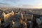 Aerial view of Calea Victoriei and CEC Palace in Bucharest