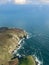 Aerial view of the Calf of Man Isle of Man