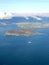 Aerial view of the Calf of Man Isle of Man