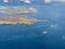 Aerial view of the Calf of Man Isle of Man