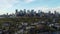 Aerial view of Calgary`s skyline in fall