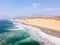 Aerial view on the Californian Pacific ocean cliffs