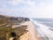 Aerial view on the Californian Pacific ocean cliffs