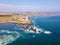 Aerial view on the Californian Pacific ocean cliffs