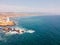 Aerial view on the Californian Pacific ocean cliffs