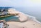 Aerial view on the Californian Pacific ocean cliffs