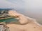 Aerial view on the Californian Pacific ocean cliffs