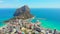 Aerial view Calpe cityscape. Costa Blanca, Spain