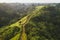 Aerial view of Campuhan Ridge Walk in Ubud Bali