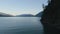 Aerial View of Canadian Mountain Landscape over Harrison Lake.