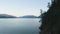 Aerial View of Canadian Mountain Landscape over Harrison Lake.