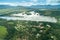 Aerial view of Canaima Lagoon