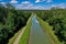 Aerial view of the canal of bourgogne