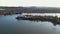 Aerial view of Canberra City, Australia, looking over Lake Burley Griffin