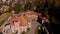 Aerial view of of Cantacuzino castle