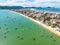 Aerial view of Canto Grande beach