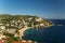 Aerial view of Canyelles beach in the city of Roses