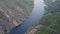 aerial view of the canyon river Sil in Ribeira Sacra in Galicia, Spain