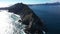 Aerial view of Cape of Good Hope with small lighthouse