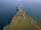 aerial view of Cape Kaliakra, Bulgaria's enchanting headland. Marvel at the majestic cliffs, ancient fortress, and